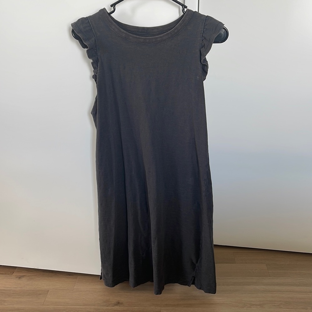 Gray casual mini dress